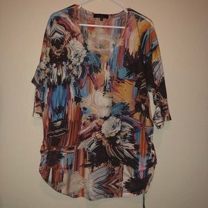 💫B.L.E.U. Multi Color shirt. Quarter Sleeves